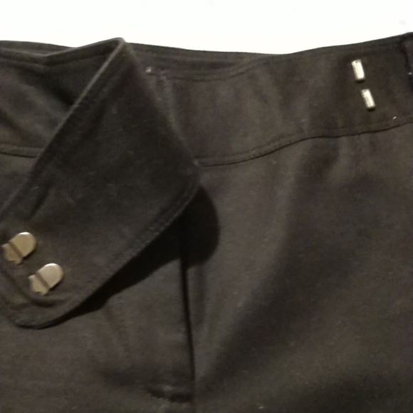 Madison Studio Black Capris Belt Loops Pockets Rebecca Fit Wide Waistband Size 4 - Picture 7 of 12